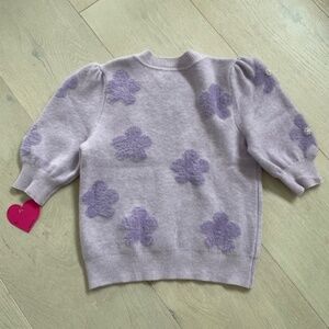 Lavender Flower Cottage Core Sweater Women's M